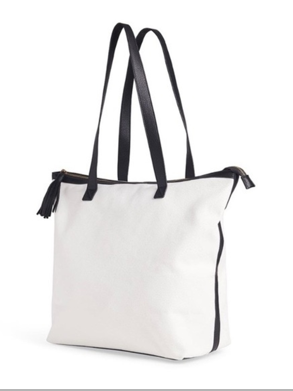 NWT Walter Baker Carly Bag Classic Canvas & Vegan Leather Tote White